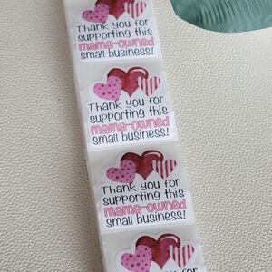 40- 1.5"Heart Stickers for Small Business
